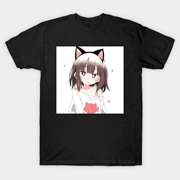 Cat Girl Retro 1990s Style T-Shirt by Tazlo